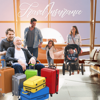 Ultimate Portofino Travel Guide: Best Places to Stay, Eat & Explore 🧭 56 Multi-generational family with luggage at an airport, including elderly man in wheelchair and child in stroller