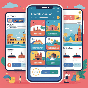 🎟️Unforgettable Holiday Activities and Experiences | Air-Holiday 48 Mobile interface mockup showing travel activity options like museums, rollercoasters, boat rides, and landmarks. Discover unforgettable holiday activities and experiences worldwide. From theme parks to tours, book with trusted partners and real tried & tested picks.
Holiday activities and experiences