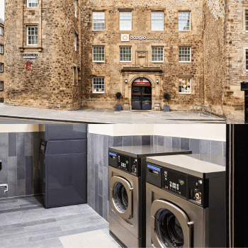 Holiday Accommodation Search Made Easy 28 Exterior of Aparthotel Adagio Edinburgh Royal Mile and laundry facilities for guests