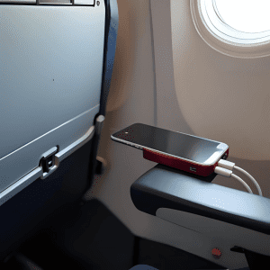 Compare Flights and Travel Essentials 55 Travel Powerbank from Amazon showing compact portable design for on-the-go charging