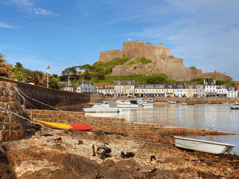 Mont Orgueil Castle overlooking Gorey harbour