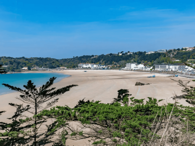 Wide beach view from L’Horizon Beach Hotel