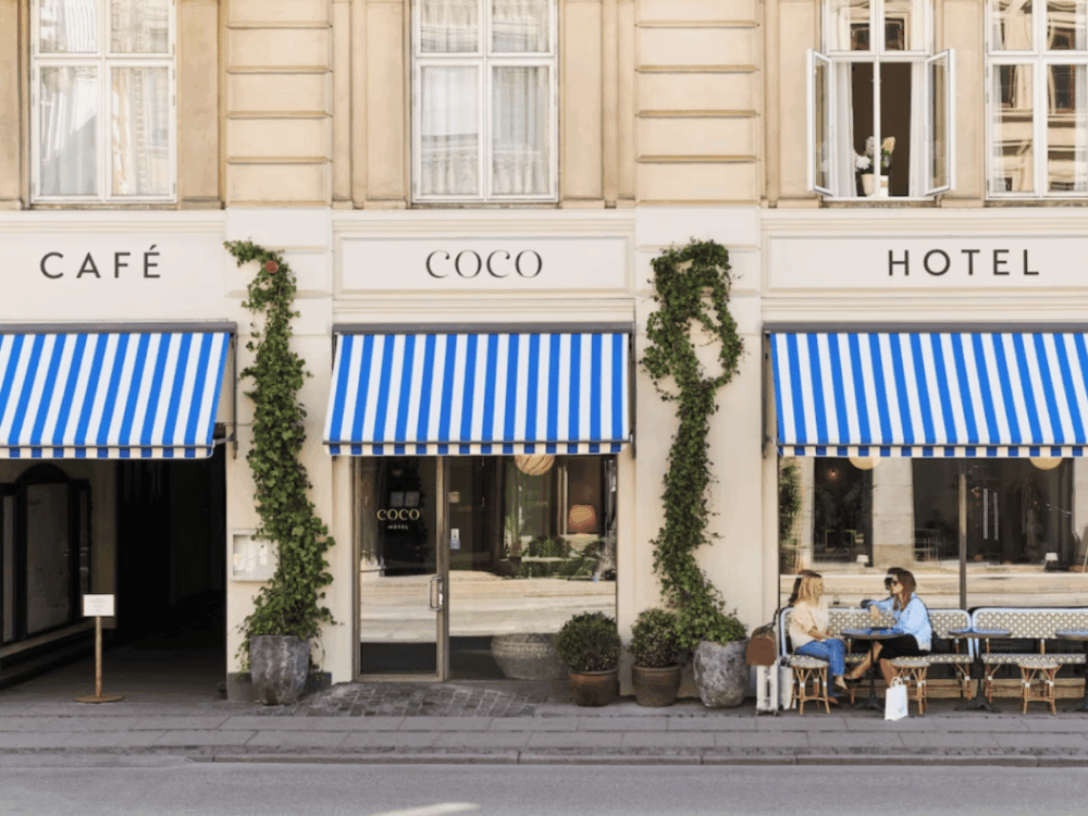 Vesterbro – Copenhagen's Coolest Neighbourhood 11 Exterior of Coco Hotel and pavement café in Copenhagen