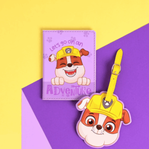 Rubble PAW Patrol passport holder and matching luggage tag